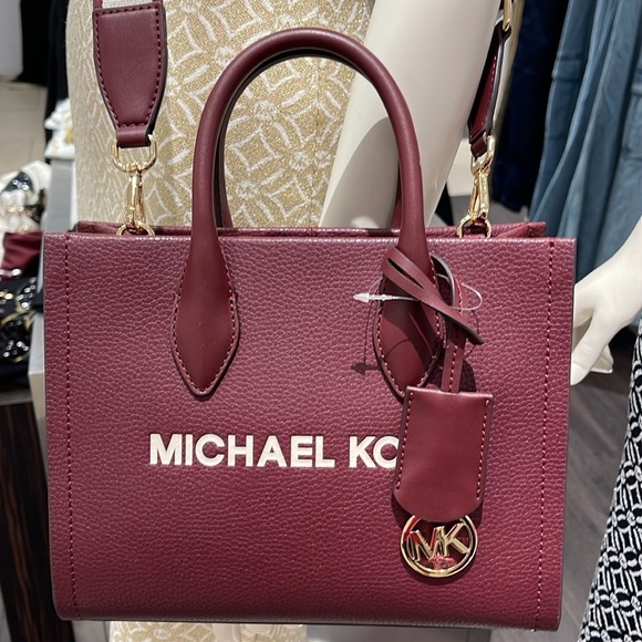 Michael Kors Mirella Small Pebbled Leather Crossbody Bag
Oxblood 
NWT - Picture 7 of 16